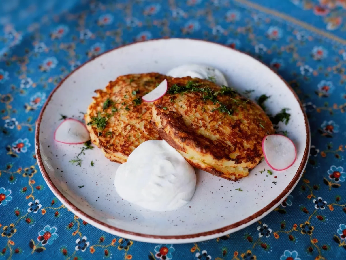 Деруны с мясным фаршем